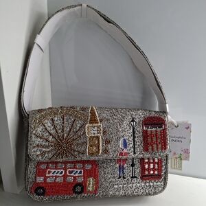 Big Ben London Beaded Bag Handcrafted In India NWT